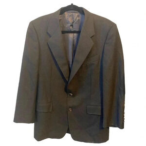 Hickey-Freeman 100% Pure Wool Men Gray 2 Buttons Blazer Size 41R Pockets